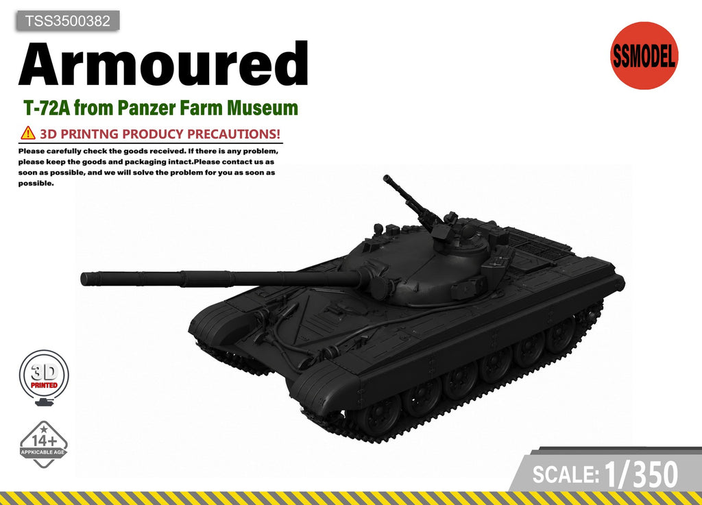 SSMODEL 1/350 T-72A from Panzer Farm Museum Tank Resin Model Kit TSS3500382