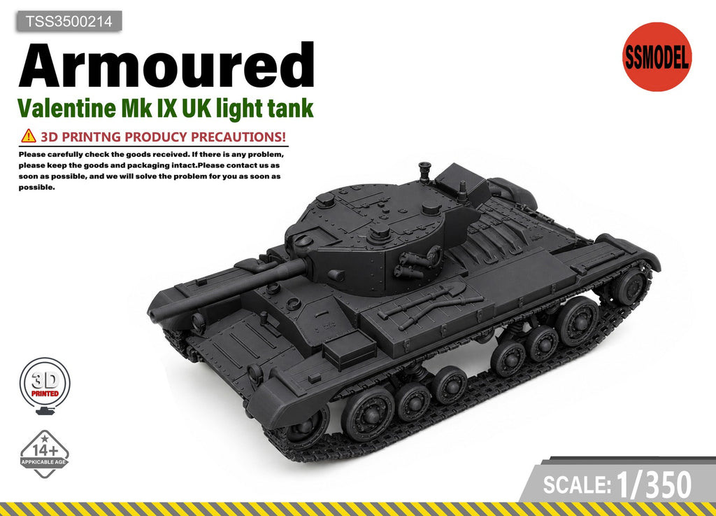 SSMODEL 1/350 Valentine Mk IX UK Light Tank Resin MODEL KIT TSS3500214