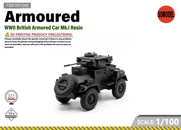 SSMODEL 1/100 WWII British Armored Car Mk.I Resin Model Kit TSS1001245