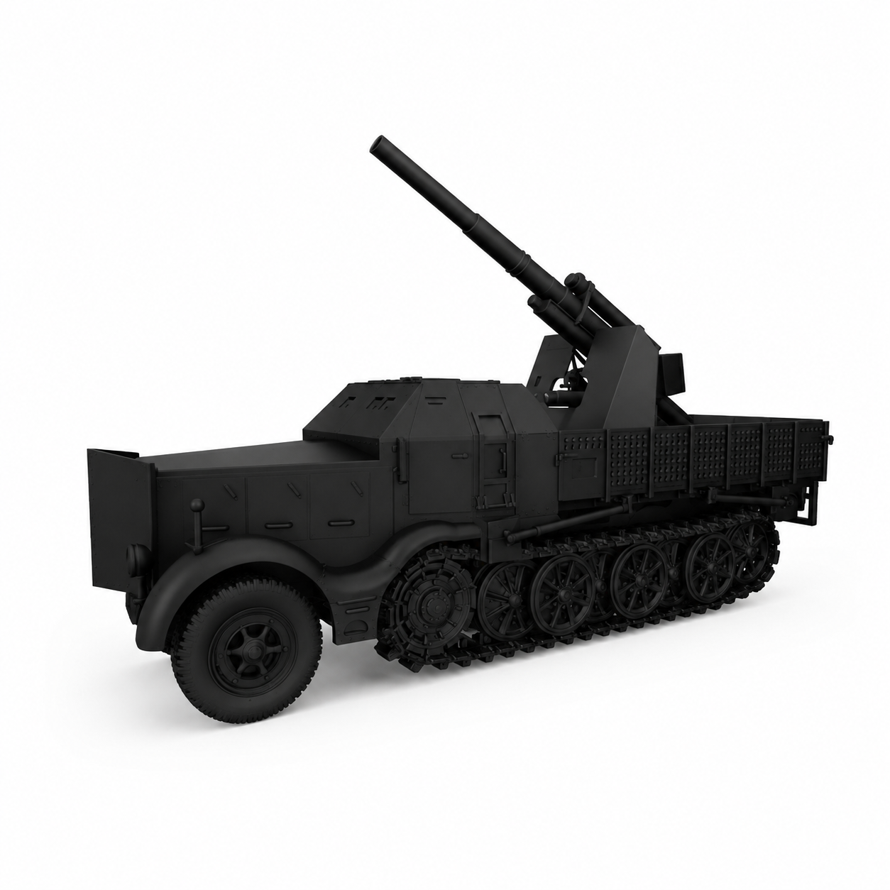 SSMODEL 1/56 8.8cm Flak 18 Sfl Sd.Kfz.9 18t Resin KIT TSS0561442 — scale model kit