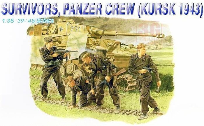 DRAGON 1/35 6129 Survivors, Panzer Crew (Kursk 1943)