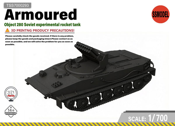 SSMODEL 1/700 Object 280 Soviet experimental rocket tank Model Kit TSS7000293
