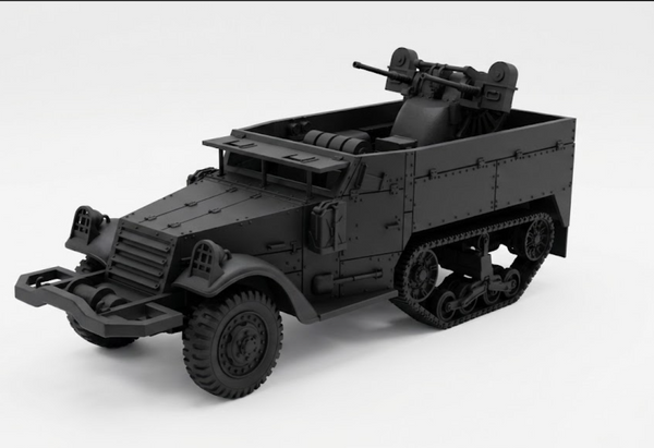 SSMODEL 1/100 WWII US M13 Half-track Twin HMG AA Resin Model Kit TSS1000873