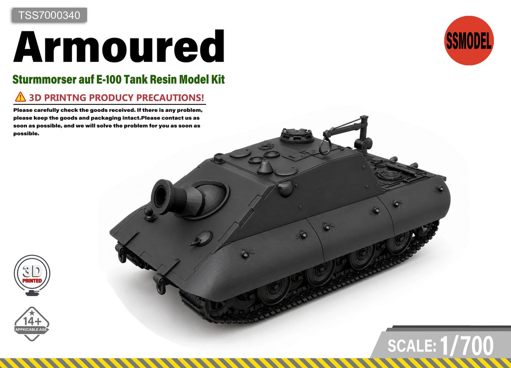 SSMODEL 1/700 Sturmmorser auf E-100 Tank Resin Model Kit TSS7000340