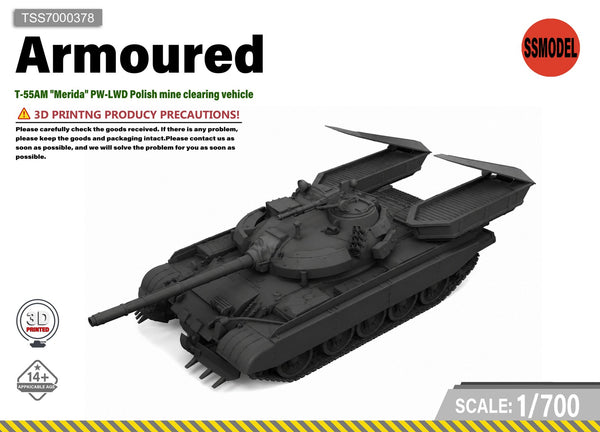 SSMODEL 1/700 T-55AM "Merida" PW-LWD Tank Resin Model Kit TSS7000378