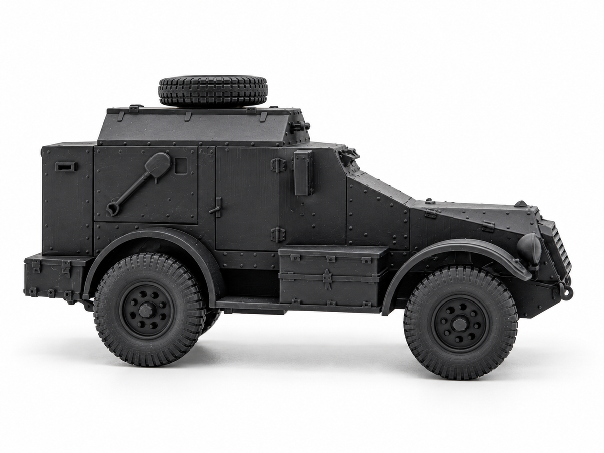 SSMODEL 1/32 1/35 1/48 1/64 WWII French 179 Armored Car Resin Model Kit TSS1220 — detail view 3