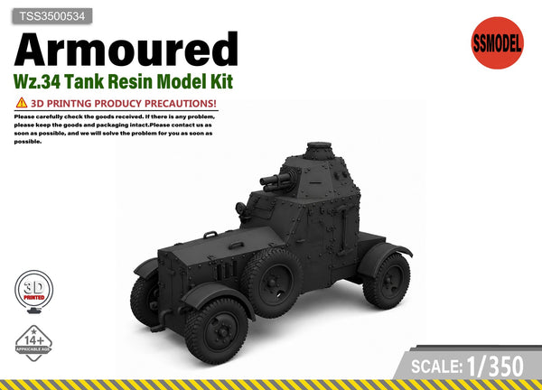 SSMODEL 1/350 Wz.34 Tank Resin Model Kit TSS3500534