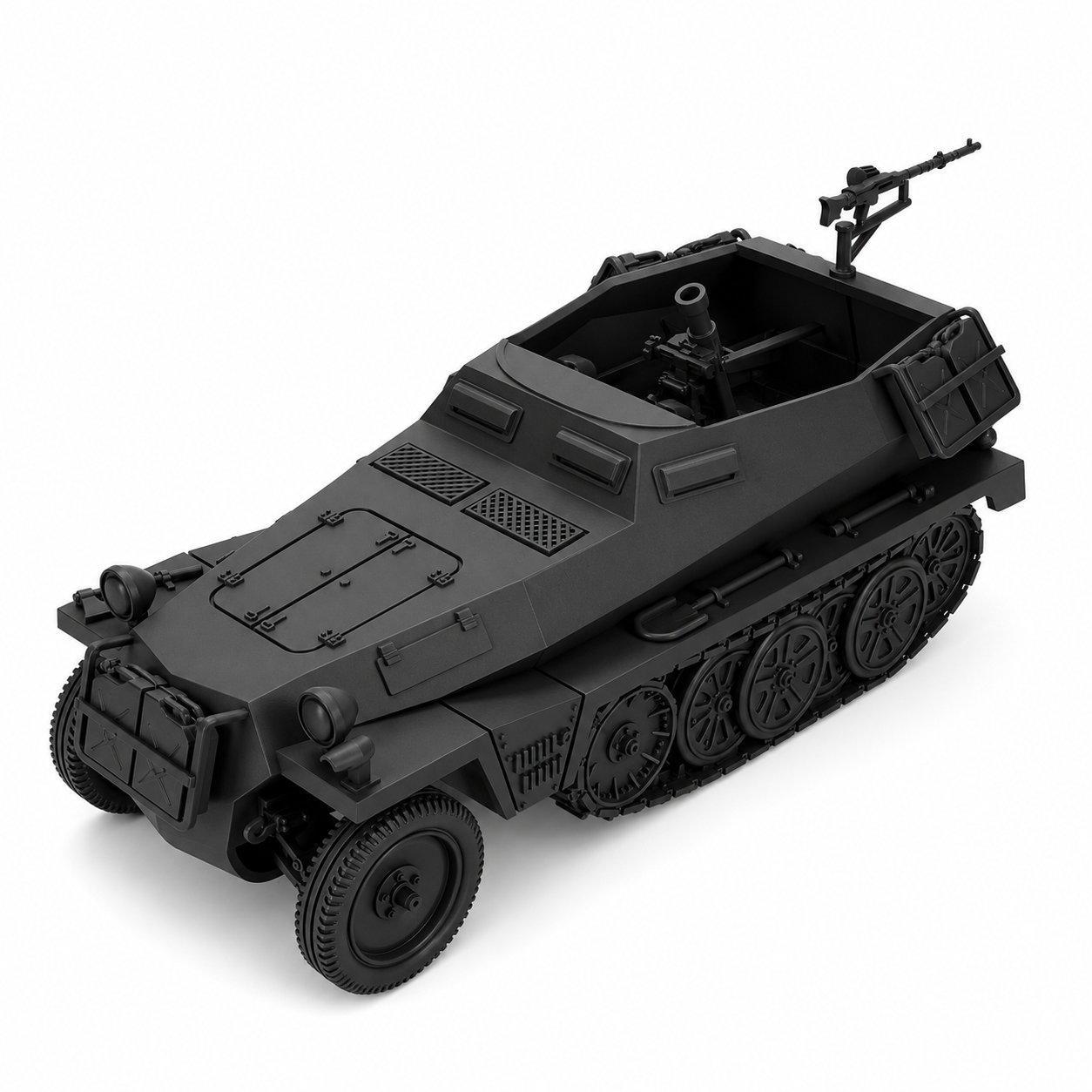 SSMODEL 1/200 Sd.Kfz.250/7 8cm Granatwerfer Carrier Resin Model Kit TSS2001525 — scale model kit