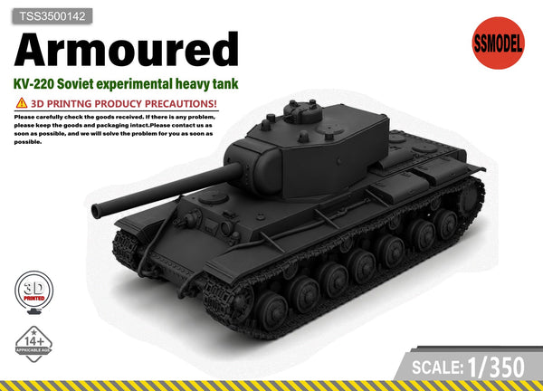 SSMODEL 1/350 KV-1 KV-220 Soviet experimental tank resin model kit TSS3500142