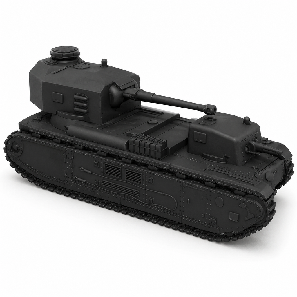 SSMODEL 1/350 Pz.Kpfw. F2 750 f German fictional tank Resin MODEL KIT TSS3500450