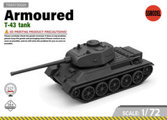 SSMODEL 1/72 T-43 Concept Medium AFV Armored Vehicle Scale Model Kit TSS0720020