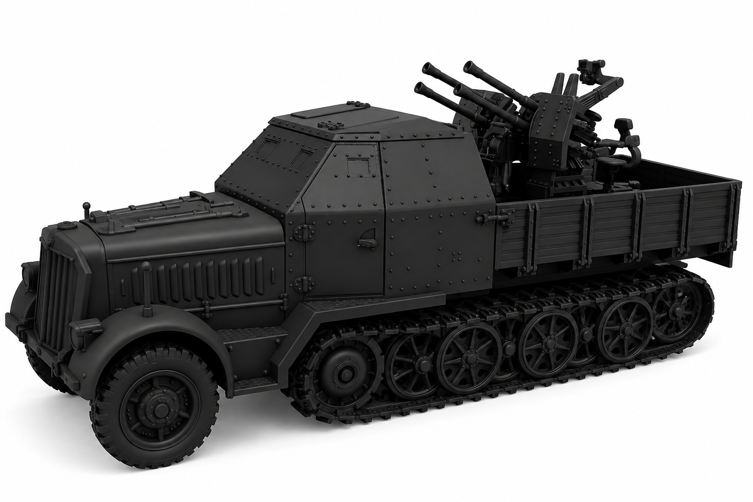 SSMODEL 1/56 Sd.Kfz.7/1 with 20mm Flakvierling 38 Resin MODEL KIT TSS0560944 — scale model kit