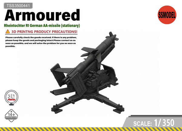 SSMODEL 1/350 Rheintochter R1 German AA-missile Resin MODEL KIT TSS3500441