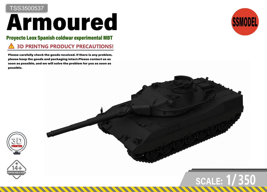 SSMODEL 1/350 Proyecto Leox Spanish Experimental Tank Resin MODEL KIT TSS3500537