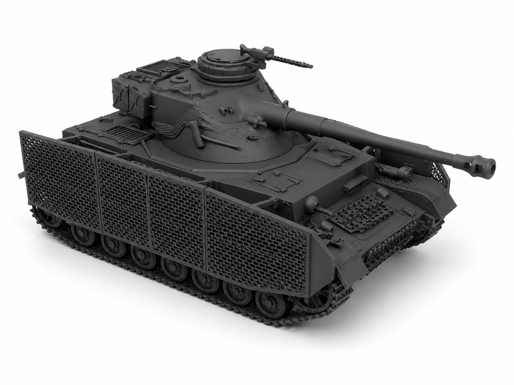 SSMODEL 1/700 Pz.Kpfw. IV Ausf.J mit Wiegenturm Resin Model Kit TSS7000321