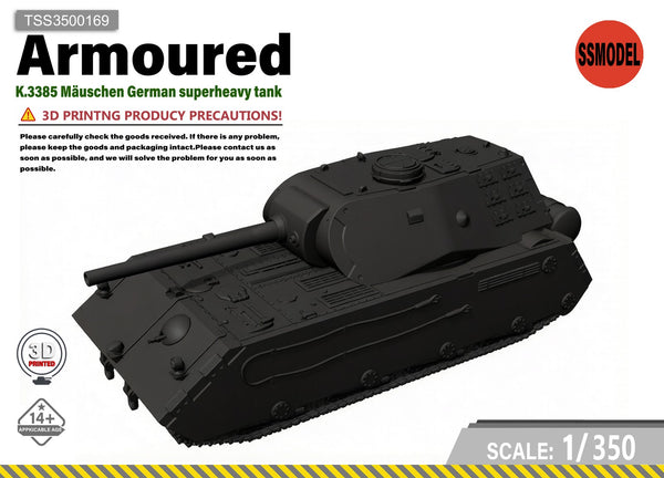 SSMODEL 1/350 K.3385 Mauschen German superheavy tank Resin Model Kit TSS3500169