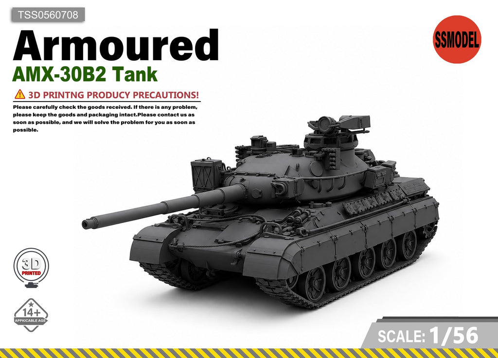 SSMODEL 1/56 AMX-30B2 Tank Resin Model Kit TSS0560708