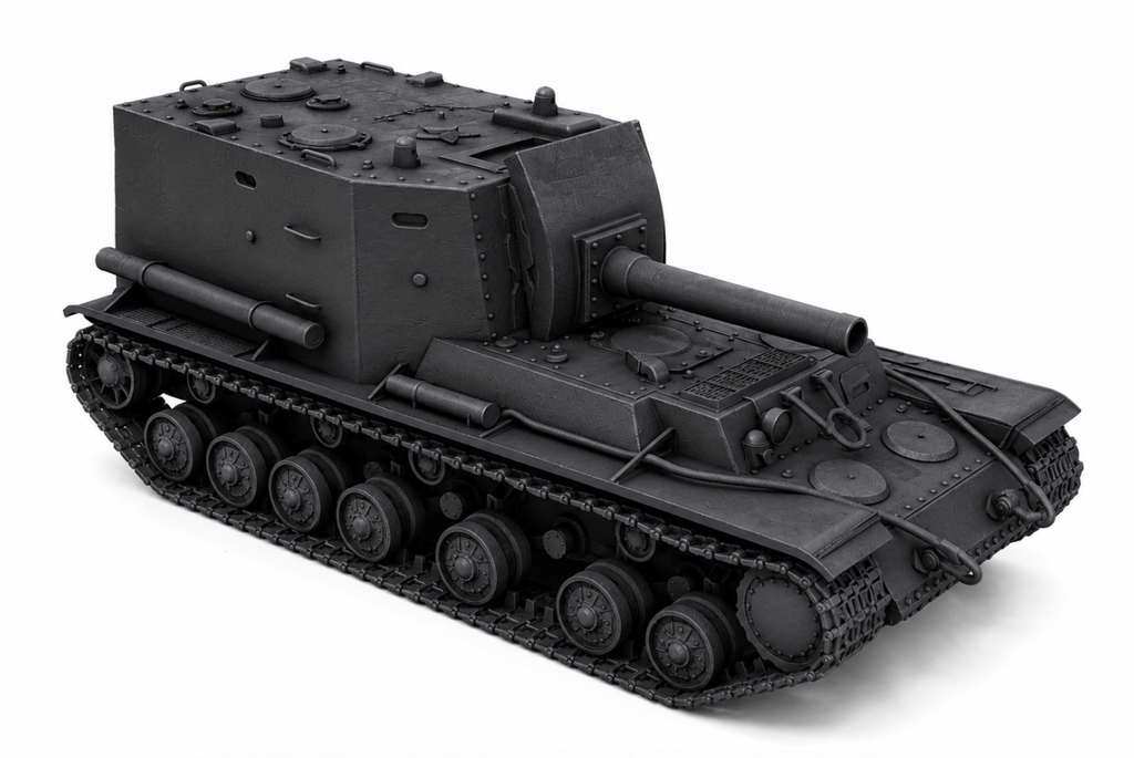 SSMODEL 1/350 KV-1 Object 212 Soviet artillery tank resin model kit TSS3500126