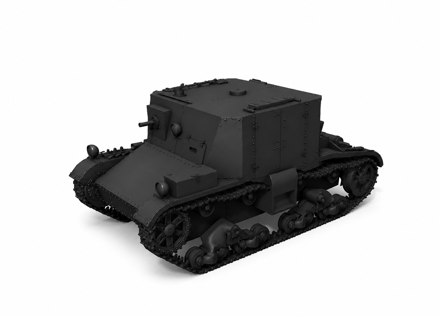 SSMODEL 1/350 TR-4 Soviet experimental WWII APC tank Resin Model Kit TSS3500069 — detail view 2
