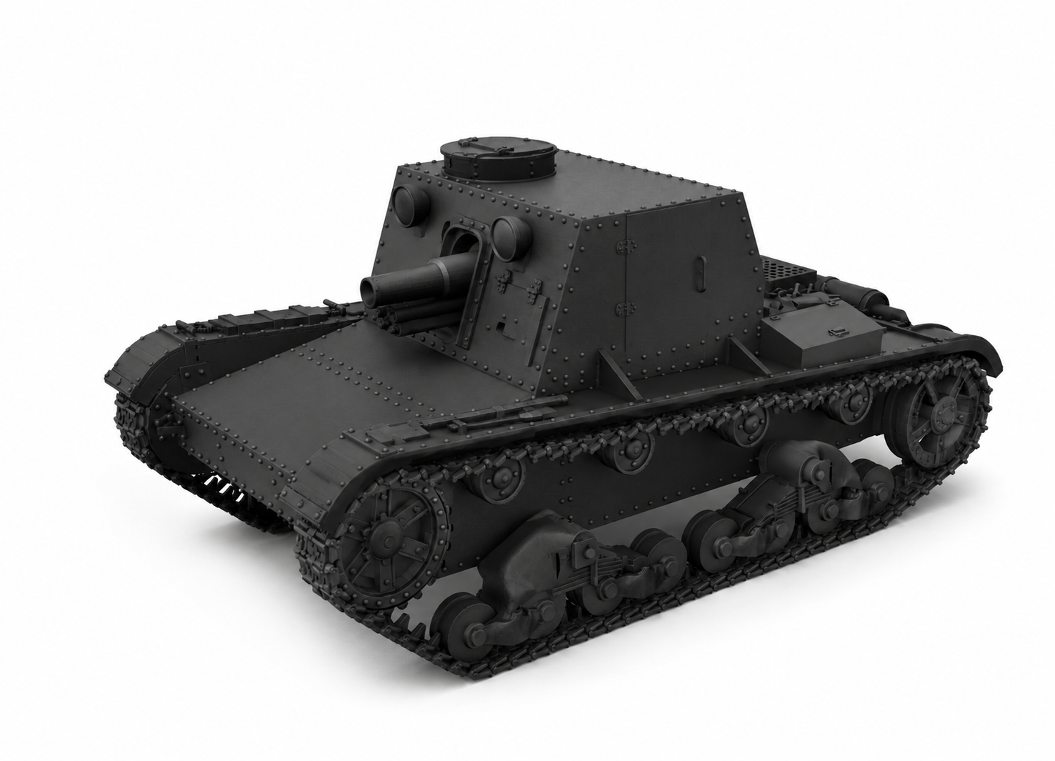 SSMODEL 1/350 SU-1 soviet experimental tank Resin Model Kit TSS3500070 — detail view 2