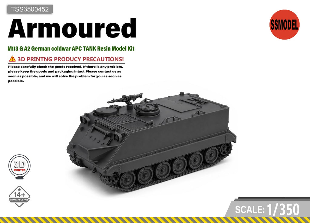 SSMODEL 1/350 M113 G A2 German coldwar APC TANK Resin Model Kit TSS3500452