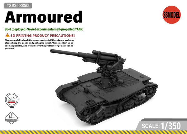 SSMODEL 1/350 SU-6 (deployed) Soviet self-propelled AA-gun Model Kit TSS3500052