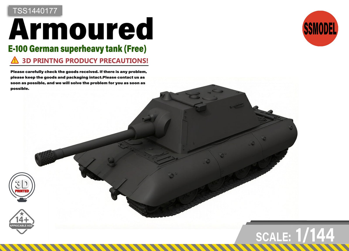 SSMODEL 1/144 E-100 German superheavy tank Resin Model Kit TSS1440177