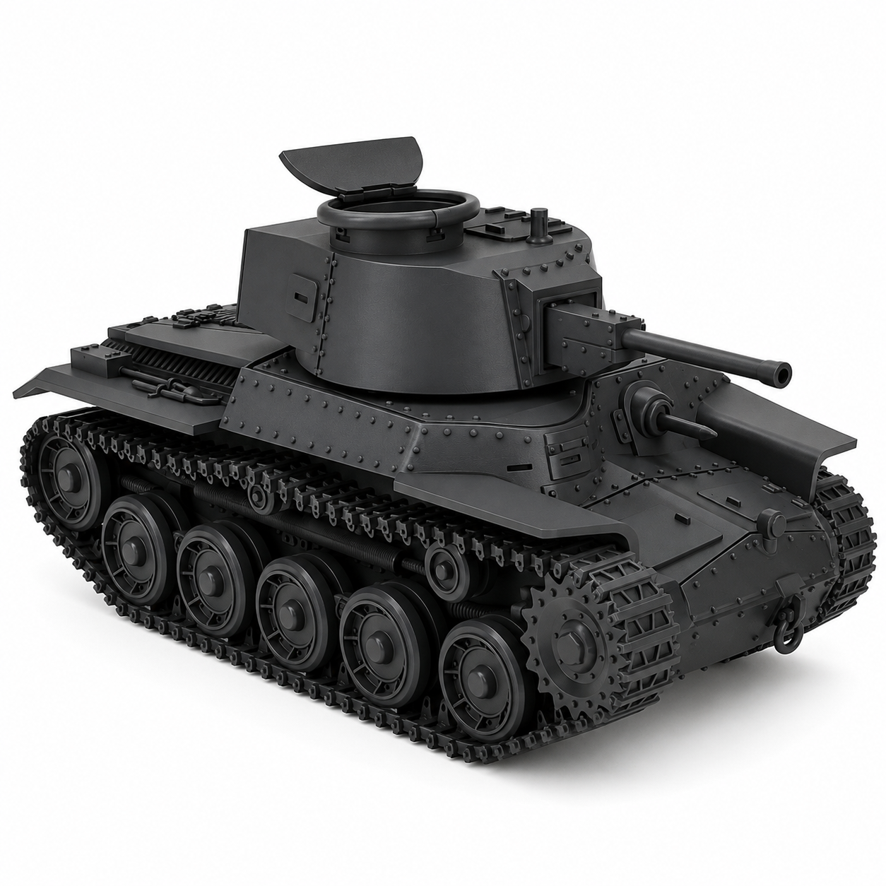 SSMODEL 1/200 Type 97 Shinhoto Chi-Ha 120mm Resin MODEL KIT TSS2001481 — scale model kit
