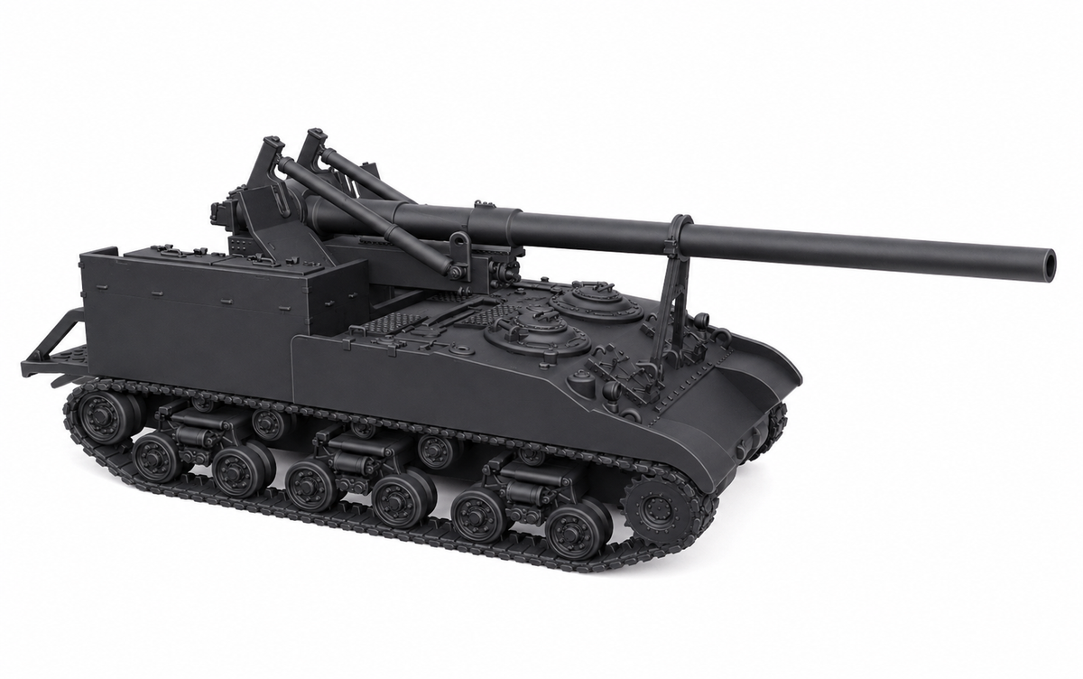 SSMODEL 1/32 1/35 1/48 1/64 М40 155mm GMC US WW2 Tank  MODEL KIT TSS0637 — detail view 4