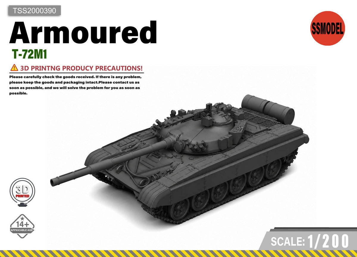 SSMODEL 1/200 T-72M1 Tank Resin Model Kit TSS2000390