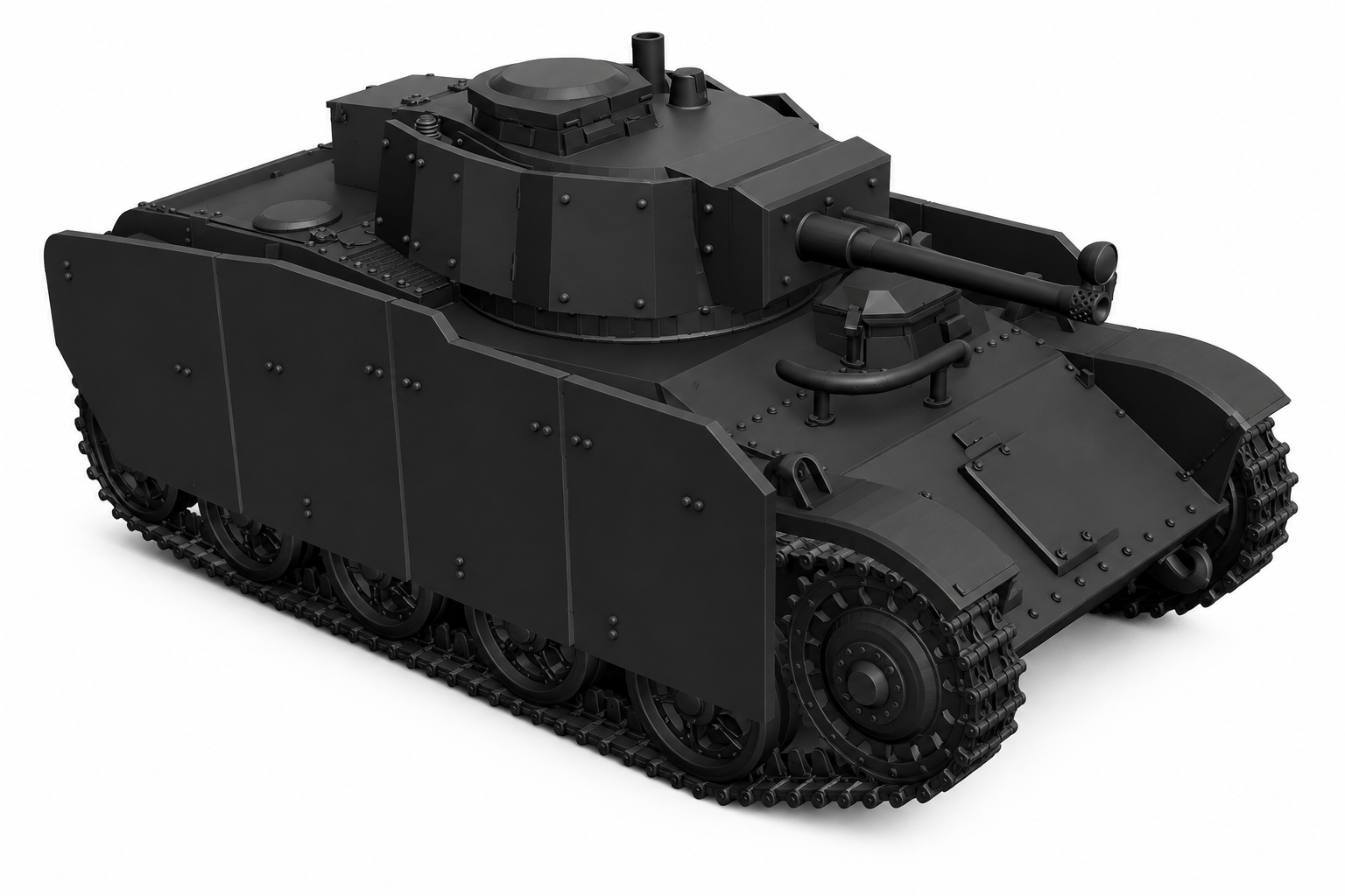 SSMODEL 1/200 Toldi IIA 42M B40 with sideskirts Tank Resin MODEL KIT TSS2000994 — scale model kit
