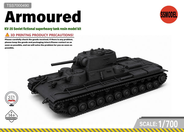 SSMODEL 1/700 KV-35 Soviet fictional superheavy tank resin model kit TSS7000490