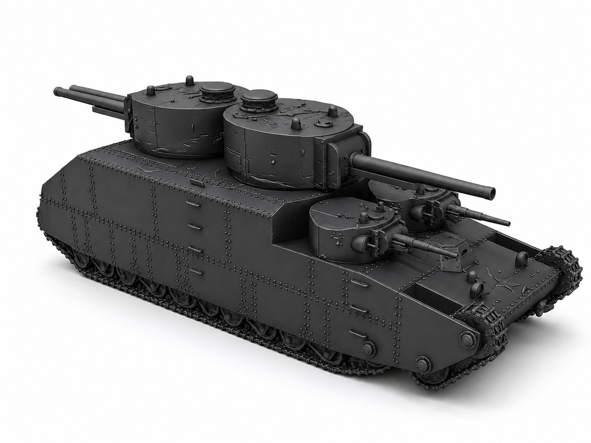 SSMODEL 1/76 T-39 Soviet experimental superheavy tank ResinModel Kit TSS0760009 — detail view 2