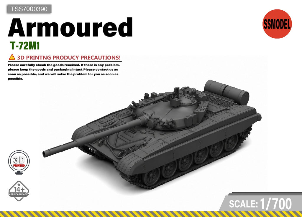SSMODEL 1/700 T-72M1 Tank Resin Model Kit TSS7000390
