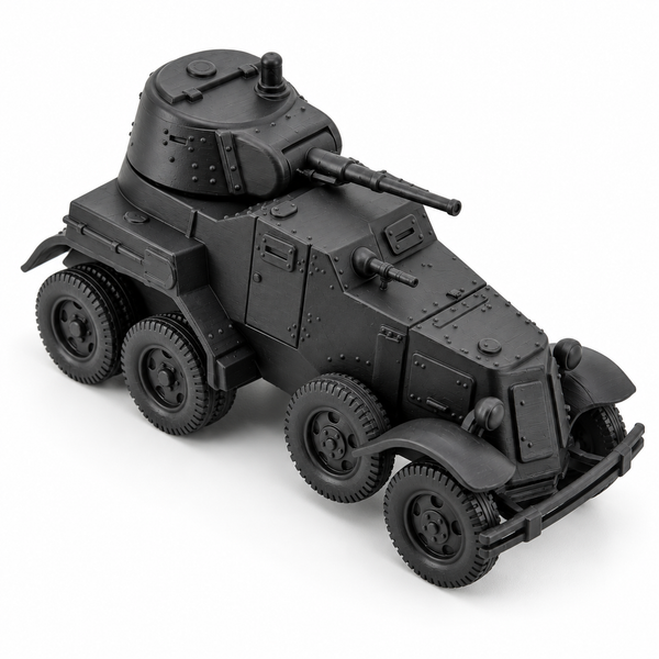 SSMODEL 1/32 1/35 1/48 1/64 WWII BA-10 Armored Car 45mm Resin Model Kit TSS1211