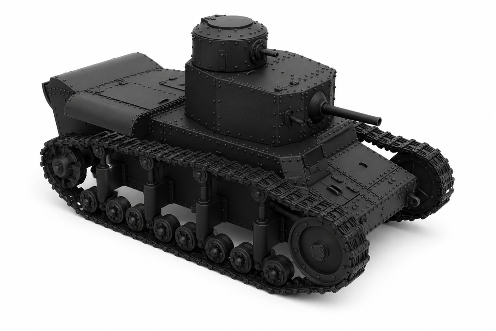SSMODEL 1/350 T-12 Soviet experimental medium tank Resin Model Kit TSS3500008