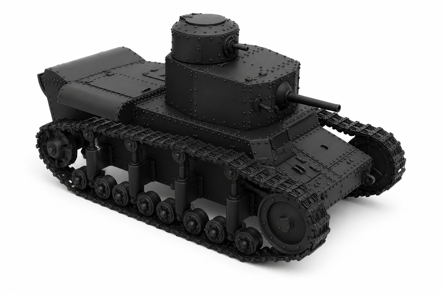 SSMODEL 1/350 T-12 Soviet experimental medium tank Resin Model Kit TSS3500008 — detail view 2
