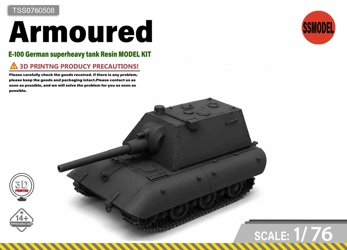 SSMODEL 1/76 E-100 German superheavy tank Resin MODEL KIT TSS0760508