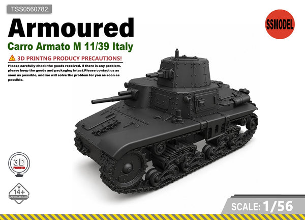 SSMODEL 1/56 Carro Armato M 11/39 Italy Resin MODEL KIT TSS0560782
