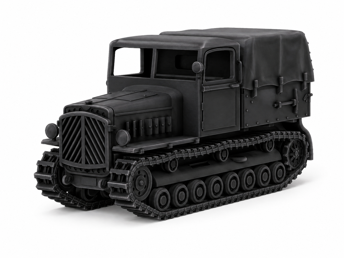 SSMODEL 1/100 Artillery Tractor Praga T-6 Resin MODEL KIT TSS1001465 — scale model kit