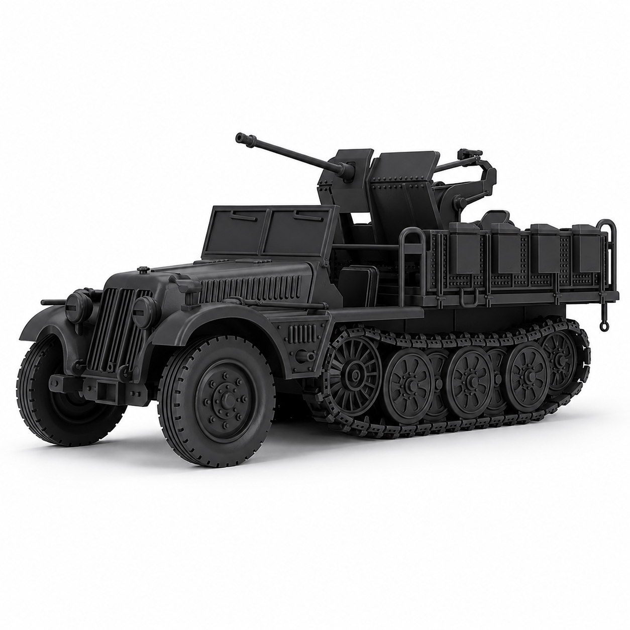SSMODEL 1/56 Half-track Sd.Kfz.10/4 with 2cm Flak 30 Resin MODEL KIT TSS0561522 — scale model kit
