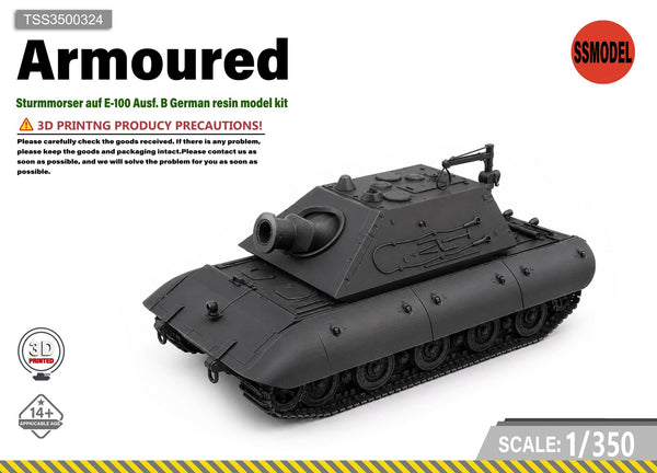 SSMODEL 1/350 Sturmmorser auf E-100 Ausf. B German resin model kit TSS3500324