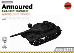 SSMODEL 1/200 AMX-30B2 French MBT Tank Resin Model Kit TSS2000366