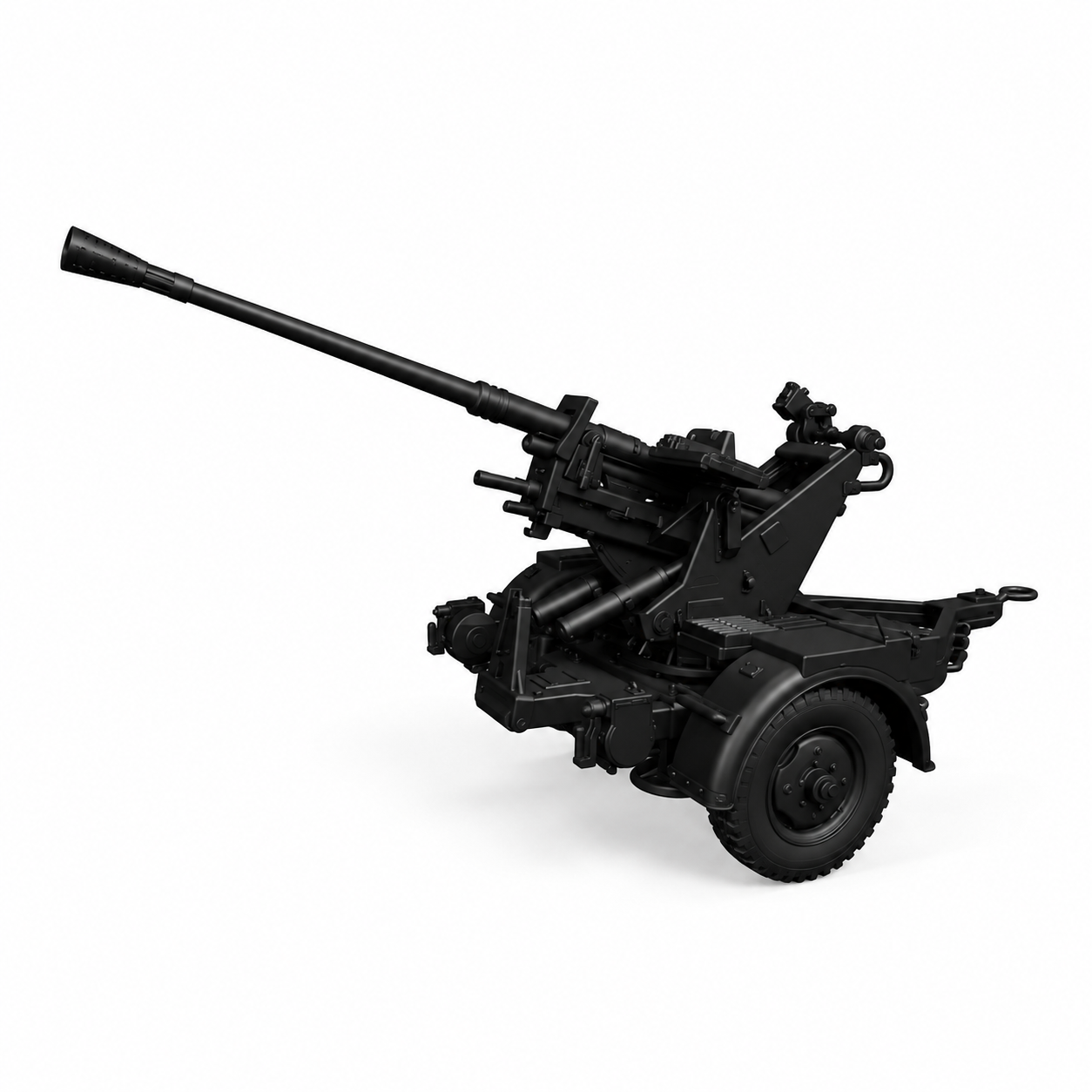SSMODEL 1/200 AA-gun 37mm FlaK 37 on wheels on cross Gunner Resin KIT TSS2001450 — scale model kit