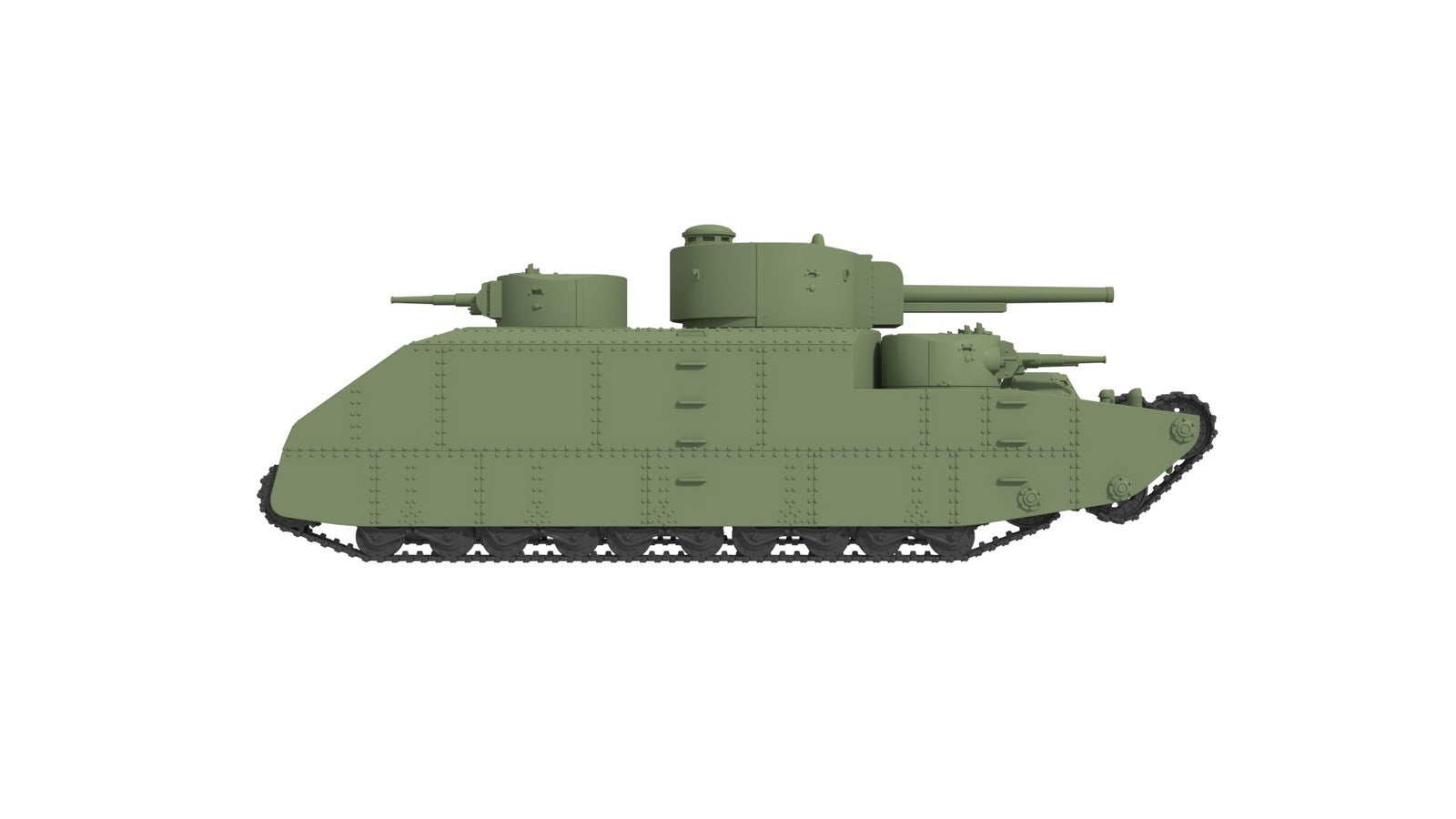 SSMODEL 1/350 T-39 Soviet experimental superheavy tank ResinModel Kit TSS3500009 — detail view 6
