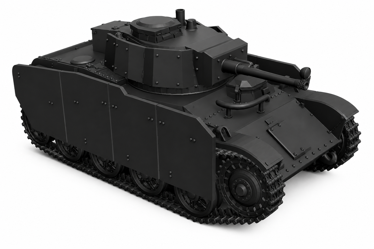 SSMODEL 1/100 Toldi IIA 42M B40 with sideskirts Tank Resin MODEL KIT TSS1000994 — scale model kit