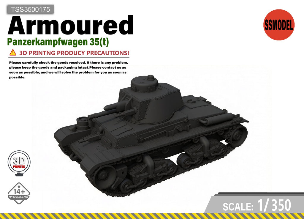 SSMODEL 1/350 Panzerkampfwagen 35(t) Resin Model Kit TSS3500175