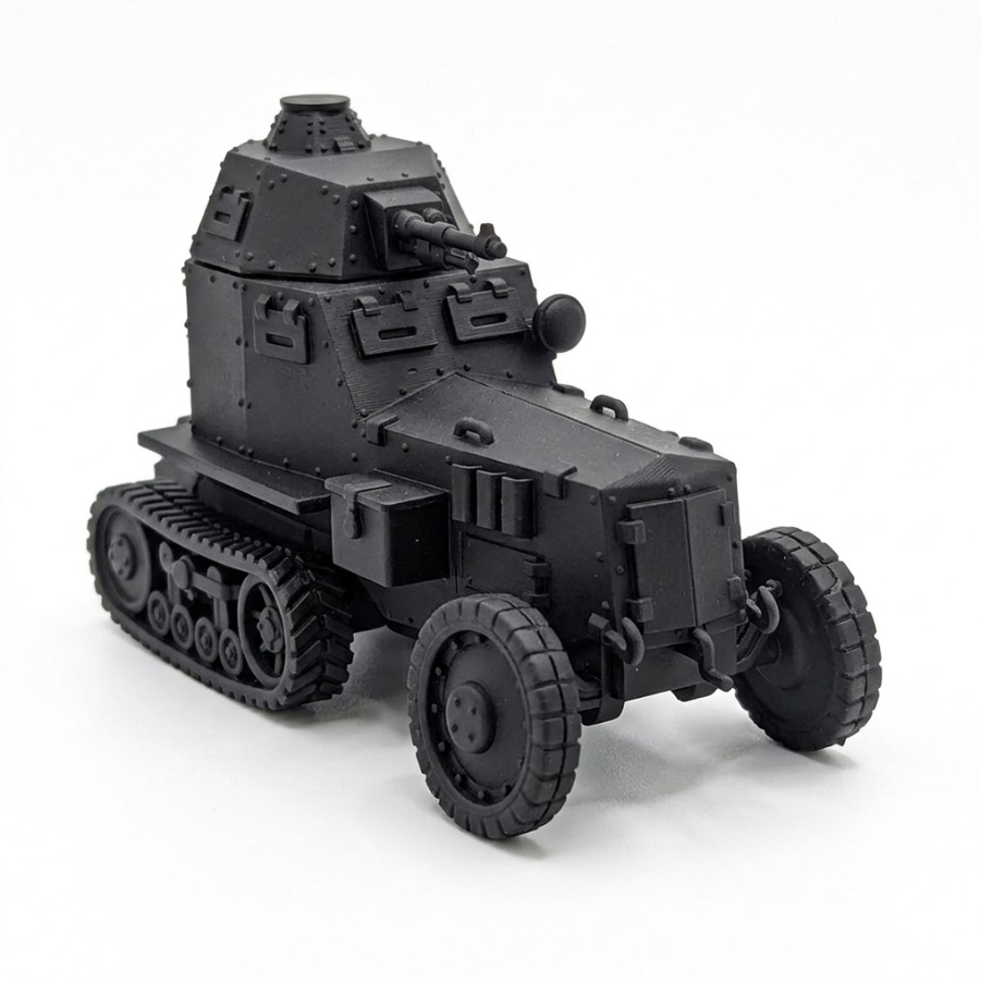 SSMODEL 1/56 Wz.28 Half-track Armored Car Interwar Resin Model Kit TSS0561216 Secondary image