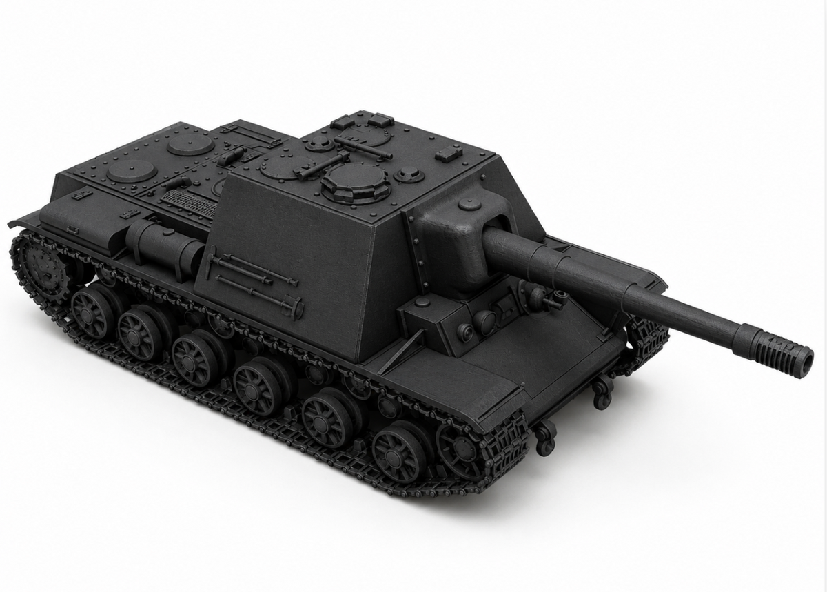 SSMODEL 1/100 U-18 Soviet experimental tank resin model kit TSS1000122 — detail view 2