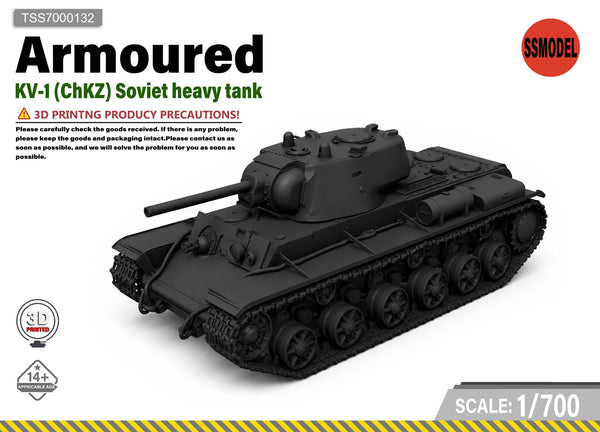 SSMODEL 1/700 KV-1 (ChKZ) Soviet heavy tank resin model kit TSS7000132